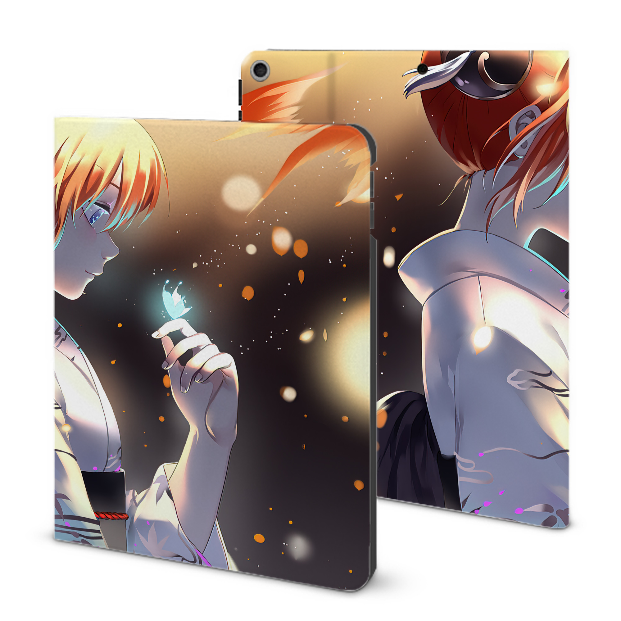 ぎんたま 坂田銀時（さかたぎんとき） 神楽 志村新八（しむら しんぱち） GINTAMA Sakata Gintoki Kagura Shimura Shinpachi IPad ケース ブック型 PUレザー TPU 耐衝撃 軽量 薄型 ペン収納なし 全面保護 IPad 各モデル対応